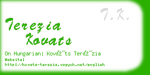 terezia kovats business card